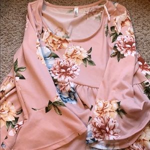 Light Pink Floral Blouse